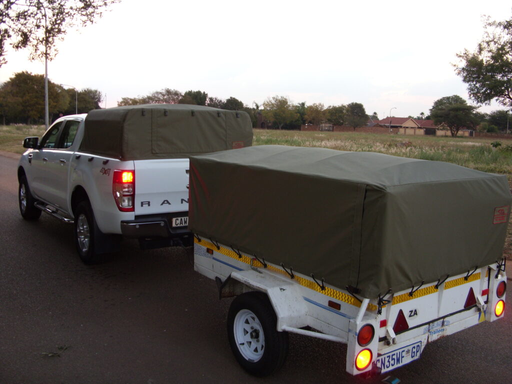 Weatherproof trailer cover for storage